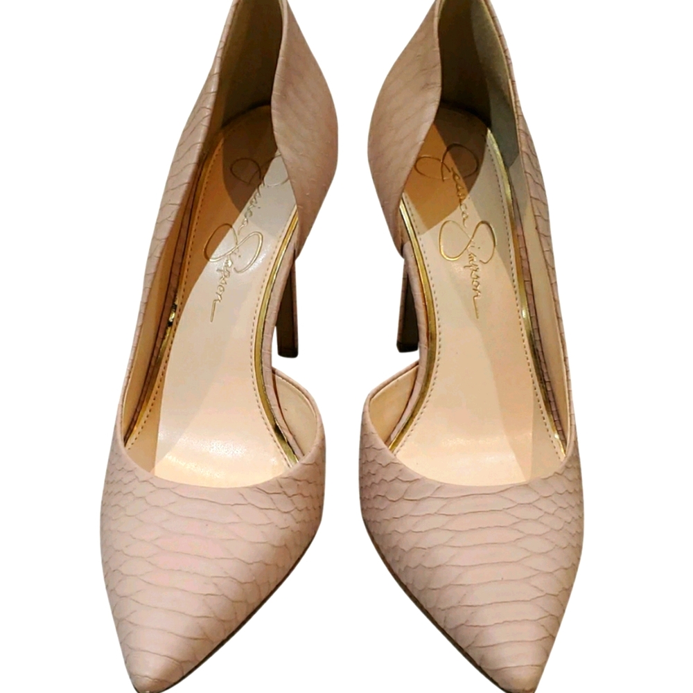 Jessica Simpson beige/pink heels